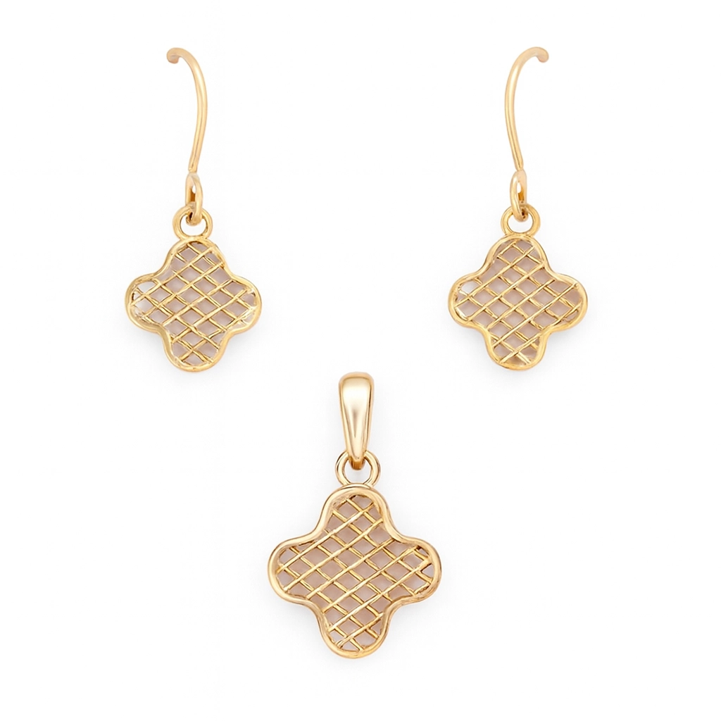 نیم ست طلا مینیمالیست طرح ونکلیف توری