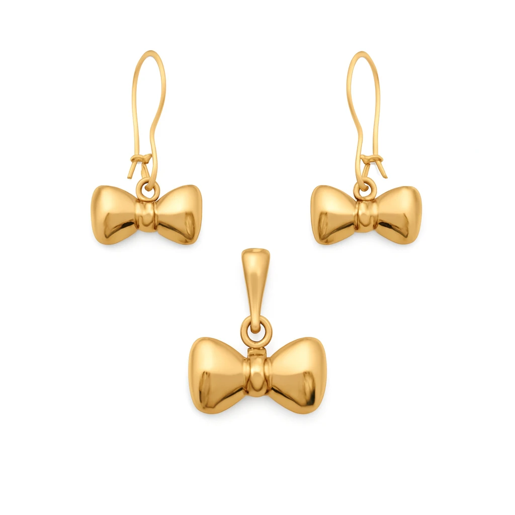 نیم ست طلا مینیمالیست طرح پیوند