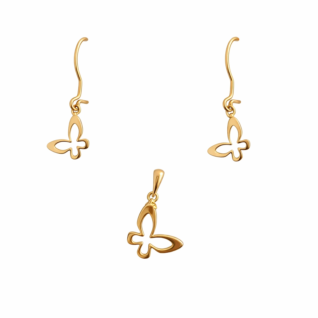 نیم ست طلا مینیمالیست طرح ژیوان