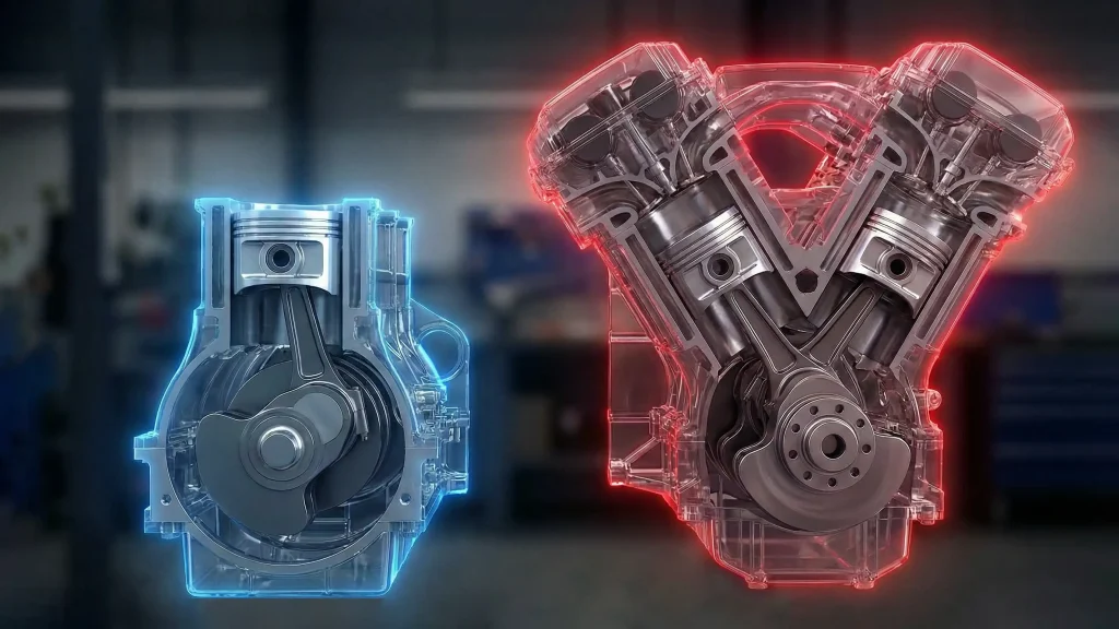 فرق موتور تک سیلندر و دو سیلندر