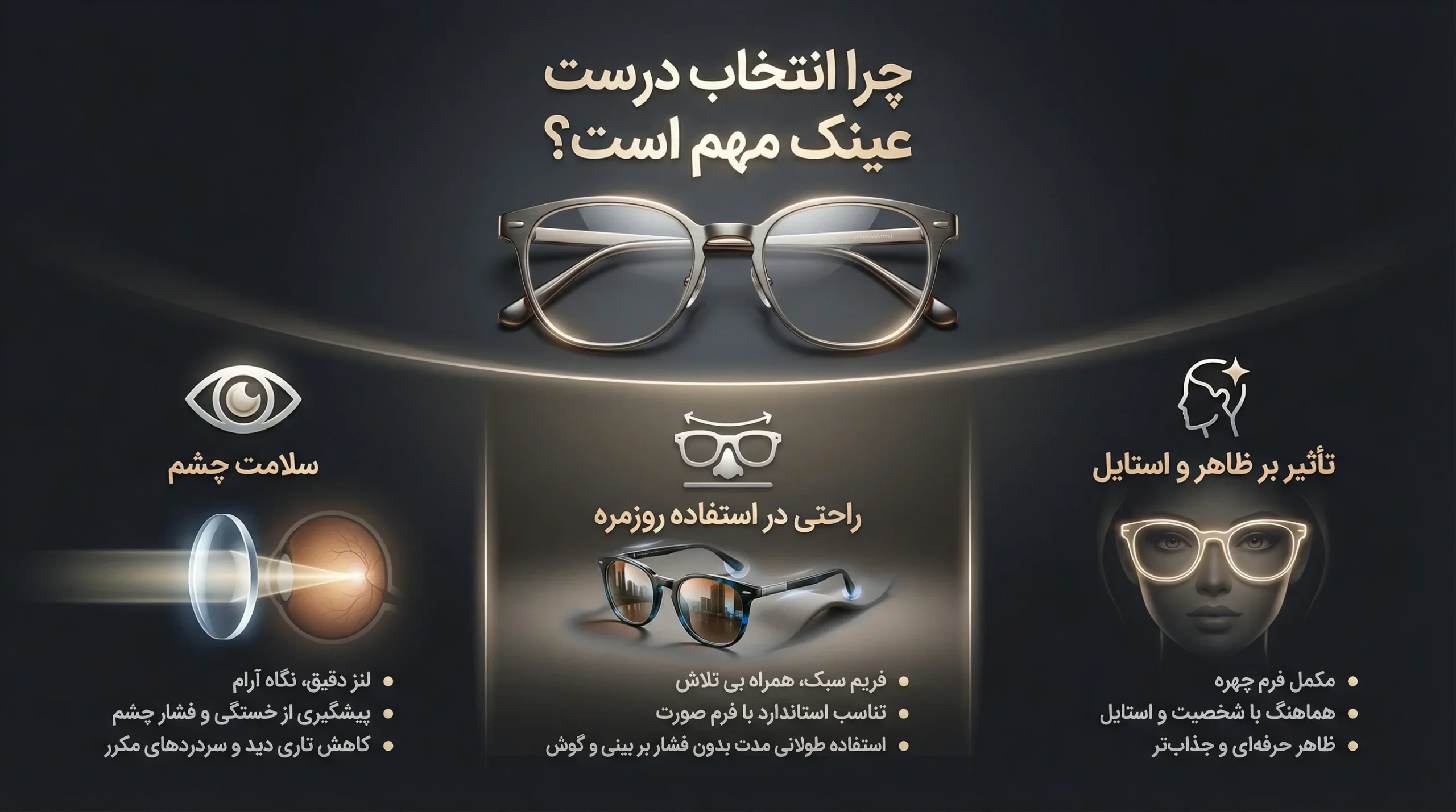 دلایل اهمیت انتخاب درست عینک