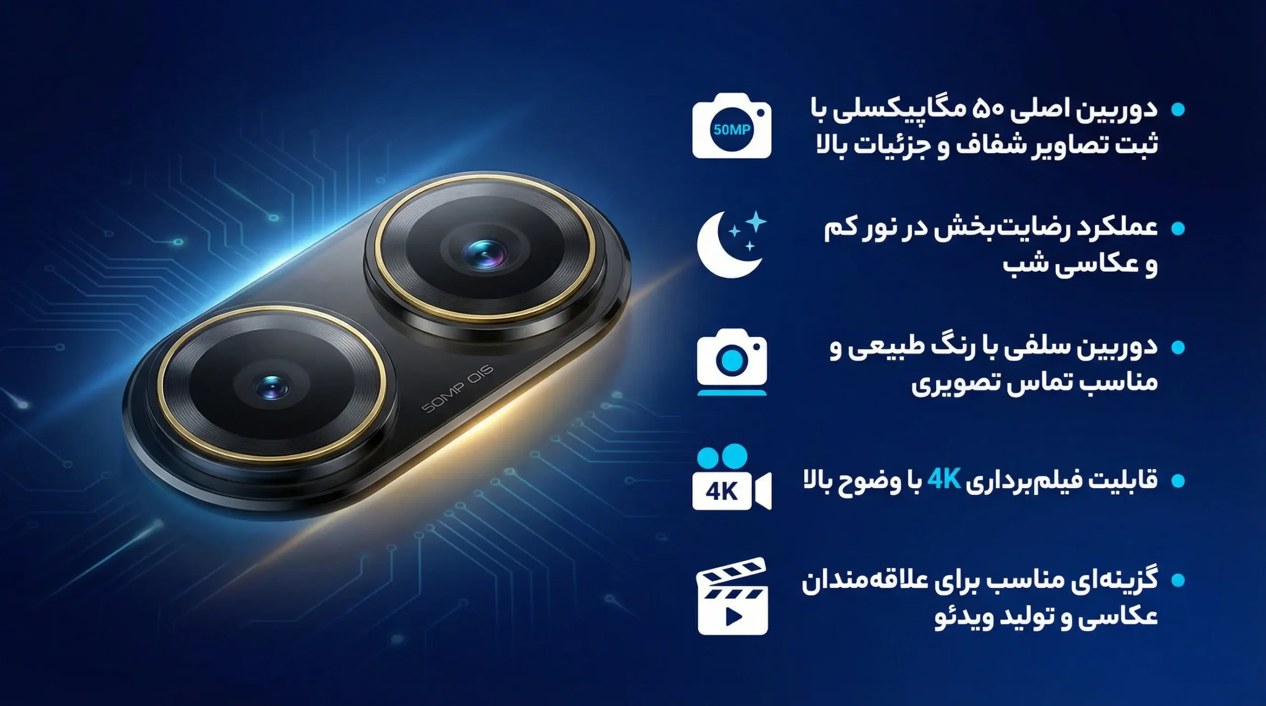 ویژگی های دوربین گوشی Poco X8