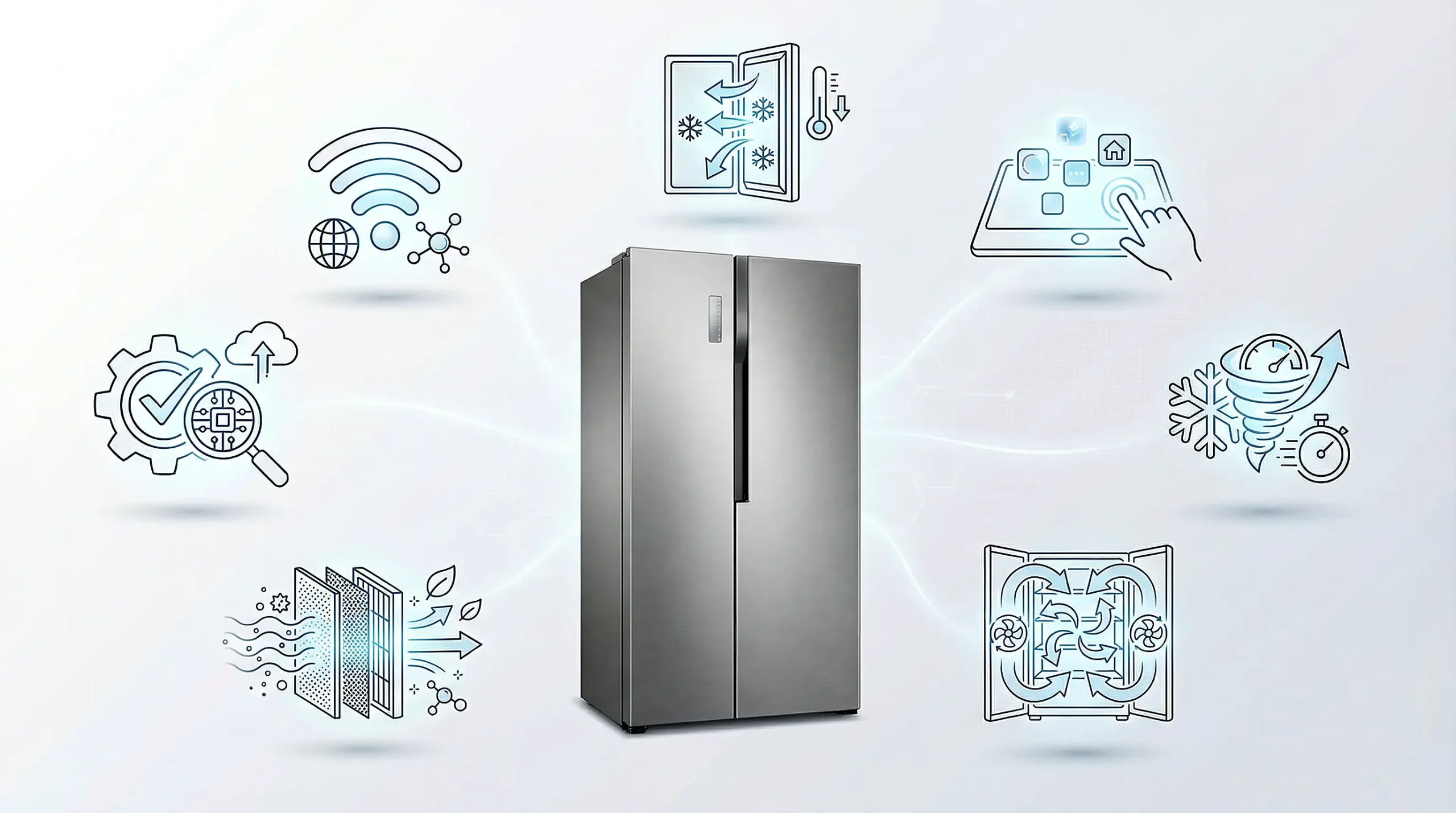 تمامی امکانات هوشمند و فناوریهای جانبی یخچال برند های ال جی و دوو.