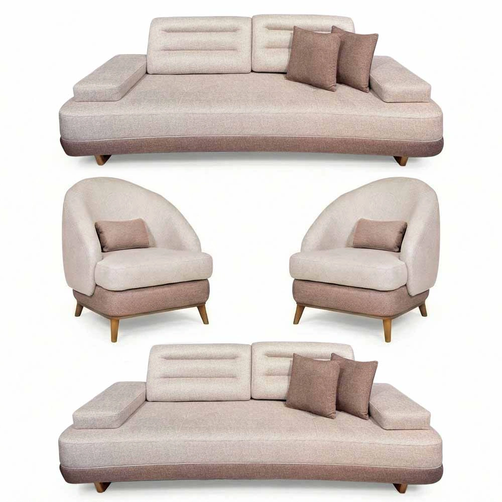 مبل ۸ نفره کاریبو نسکافه ای تخت شو برند کرال سافت چوب راش