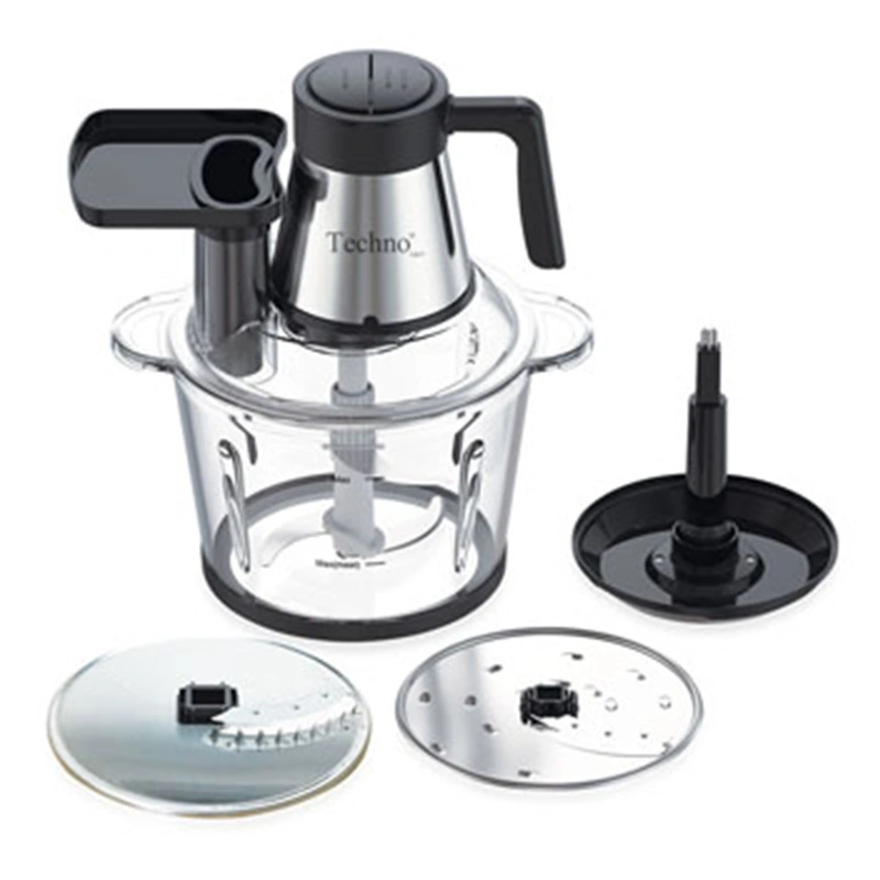 خردکن تکنو TE-221 کاسه 3 ليتر استيل مشکي 500 وات