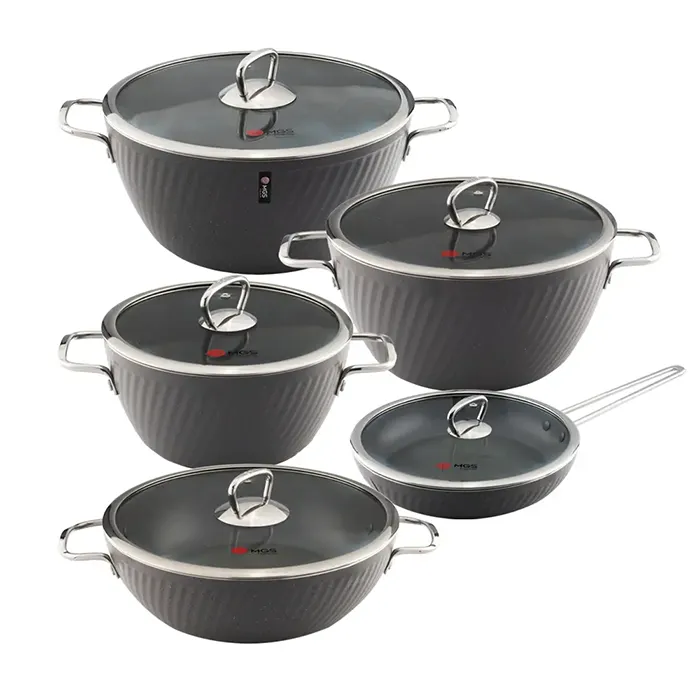 سرویس قابلمه 10 پارچه ام جی اس فورج FR04S Gray