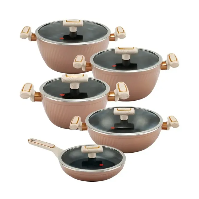 سرویس قابلمه 10 پارچه طرح فورج FR07 copper