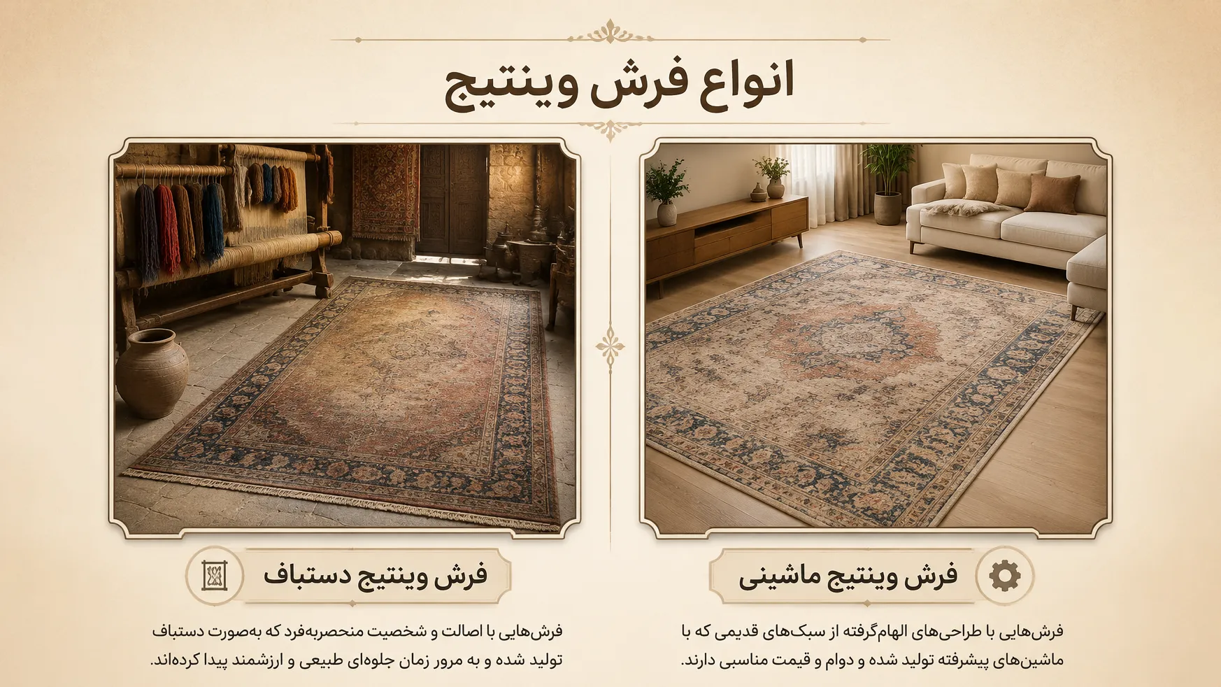 انواع فرش وینتیج