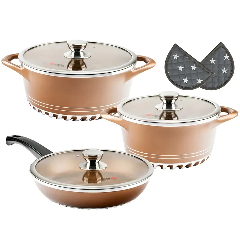 سرویس قابلمه 8 پارچه گرانیت ام جی اس طرح ایتالیا C