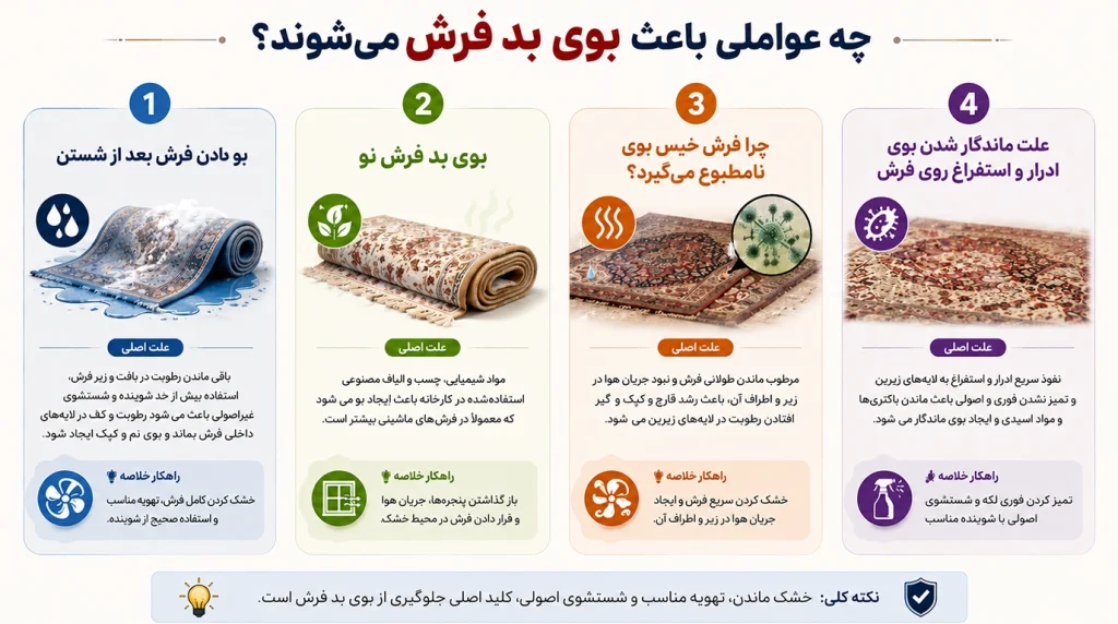 چرا فرش بوی بد میدهد؟