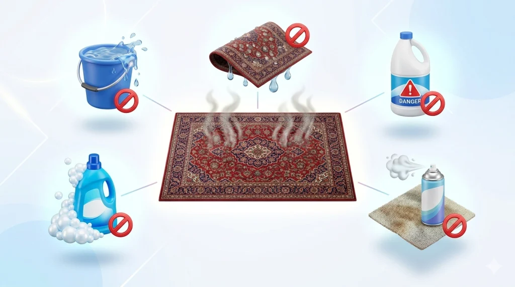 اشتباهاتی که بوی بد فرش را بیشتر میکنند