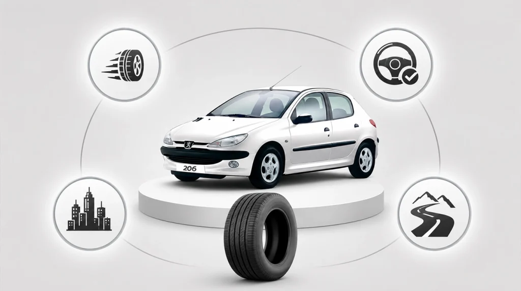 بهترین لاستیک 206