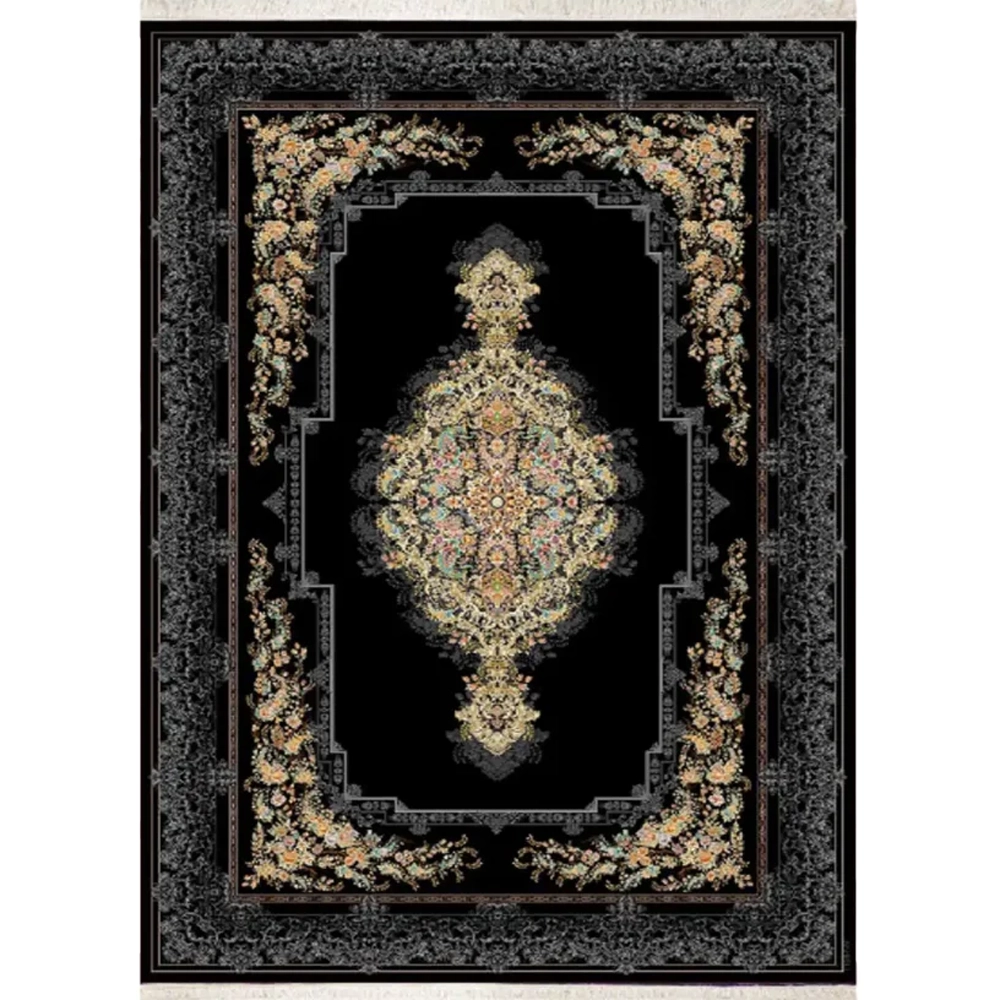 فرش ابریشم نما ماشینی ۱۲۰۰ شانه کد T1087