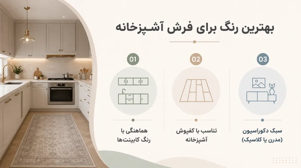 بهترین رنگ برای فرش آشپزخانه