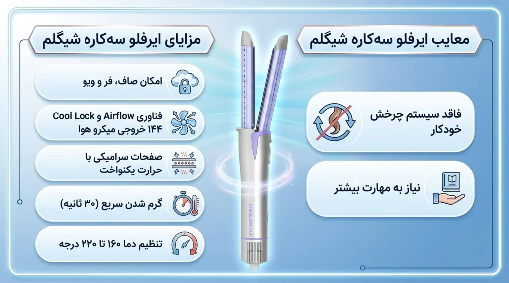 مدل سهکاره Cool Lock Airflow Styler