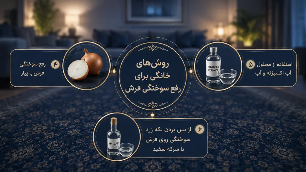 روش‌های خانگی برای رفع سوختگی فرش
