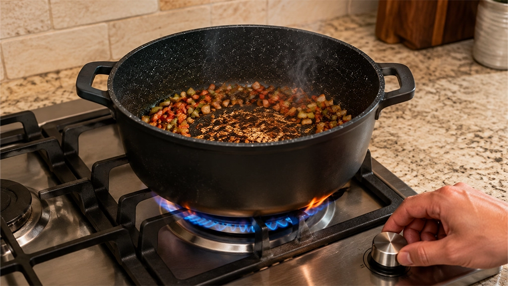 حرارت نامناسب باعث چسبیدن غذا می‌شود