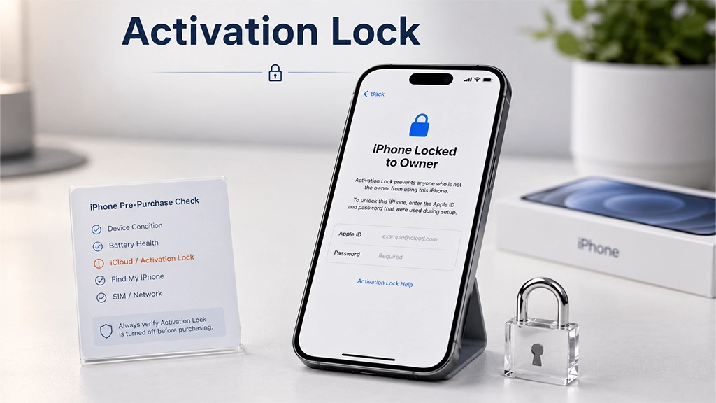 Activation Lock را بررسی کنید