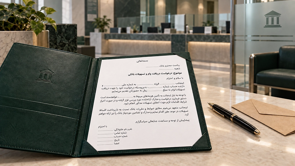 متن نامه درخواست وام