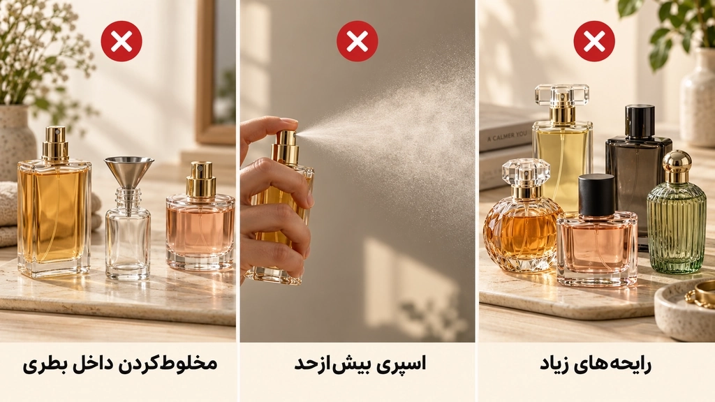 اشتباهات رایج در لایه‌بندی عطر