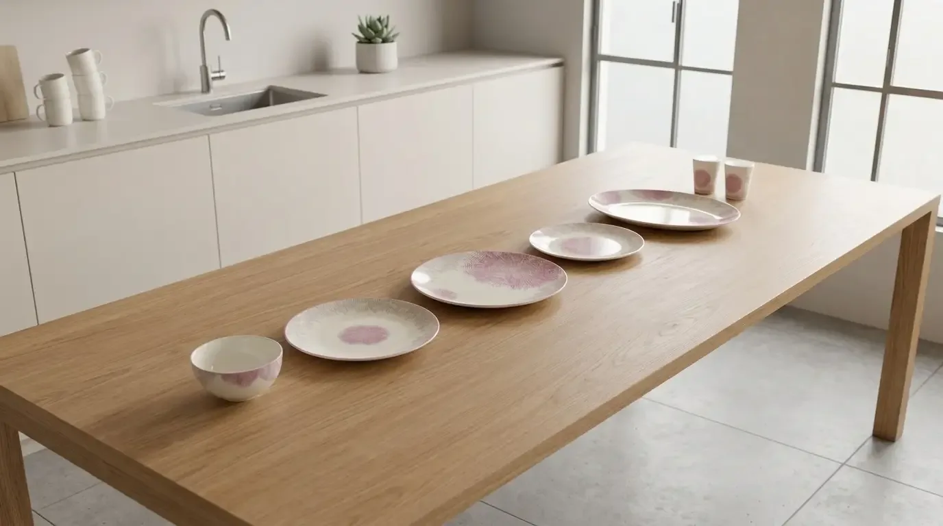 سرویس 4 نفره چینی گلدن هورس bone china صورتی 19 پارچه کد 90012-ِP