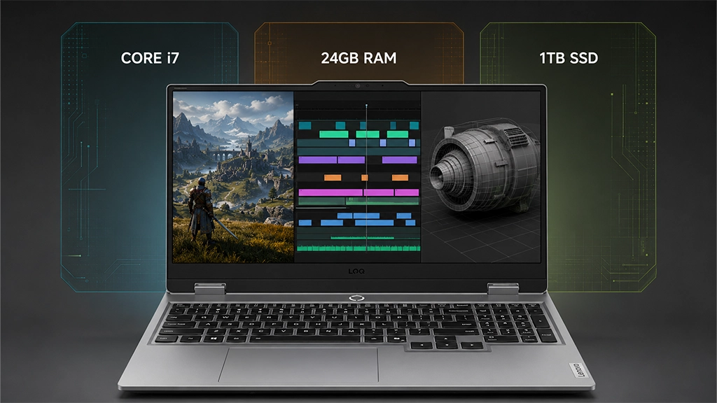 لپ تاپ لنوو LOQ 15IRX10 i7 14700HX 24GB 1TB SSD RTX5050